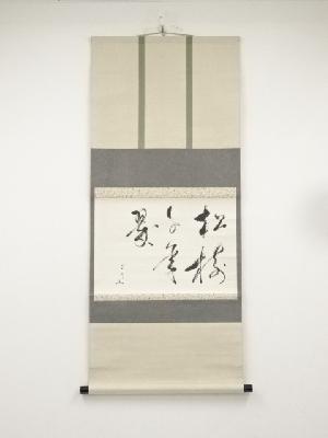 K茶道具 掛軸 松樹千年翠 松尾流十代不染斎筆、葆光斎書付 共箱紙箱